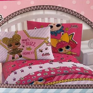 L O L Surprise! Girls Full Bedding Sheet 4 Pc Set